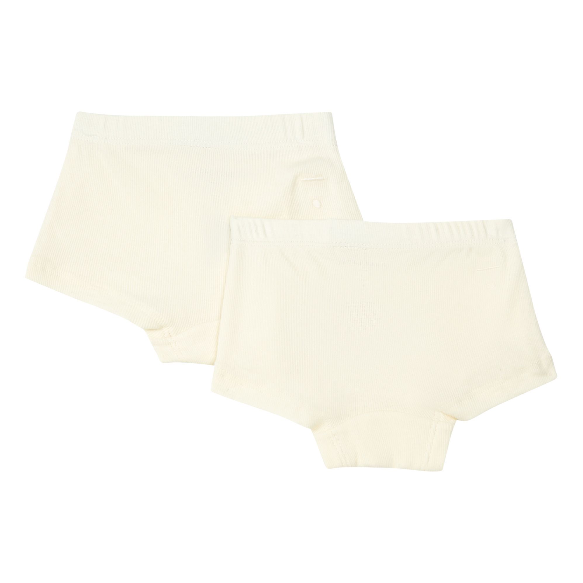 Organic Cotton Shorty Briefs - Set of 2 - Homewear Capsule Cream Gray ...