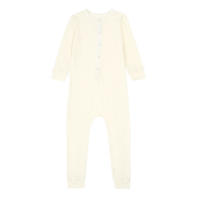 Organic Cotton Sleep Bodysuit - Homewear Capsule | Cream