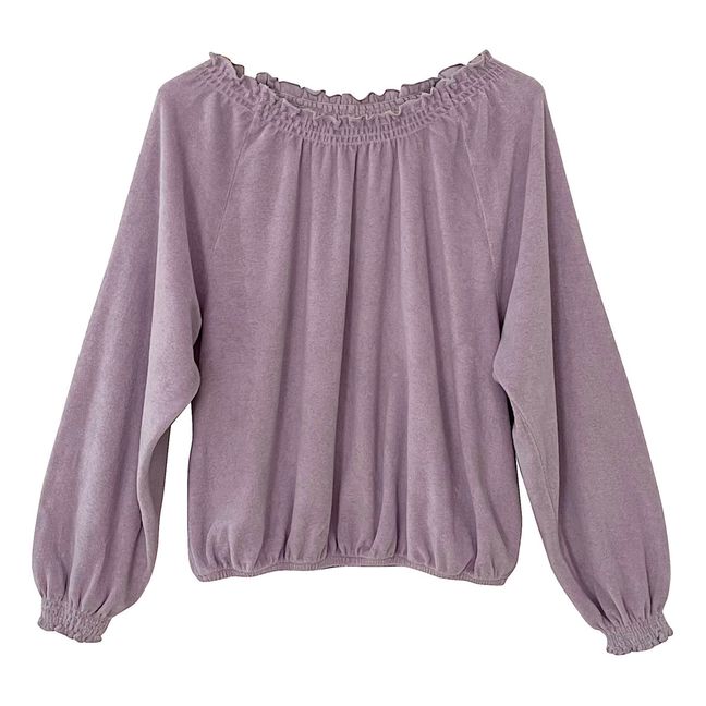 Organic Cotton Terry Cloth Sweatshirt - Women’s Collection - Malva