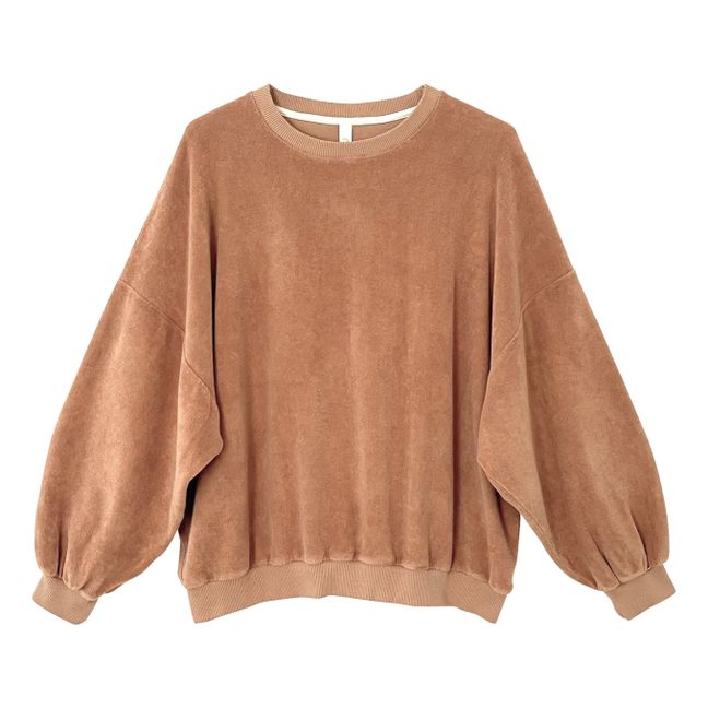 Organic Cotton Terry Cloth Sweatshirt - Women’s Collection - Rosa antico