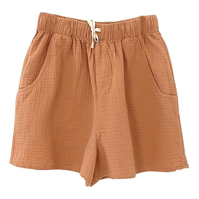 Tudor Organic Cotton Muslin Shorts - Women’s Collection - Dusty Pink
