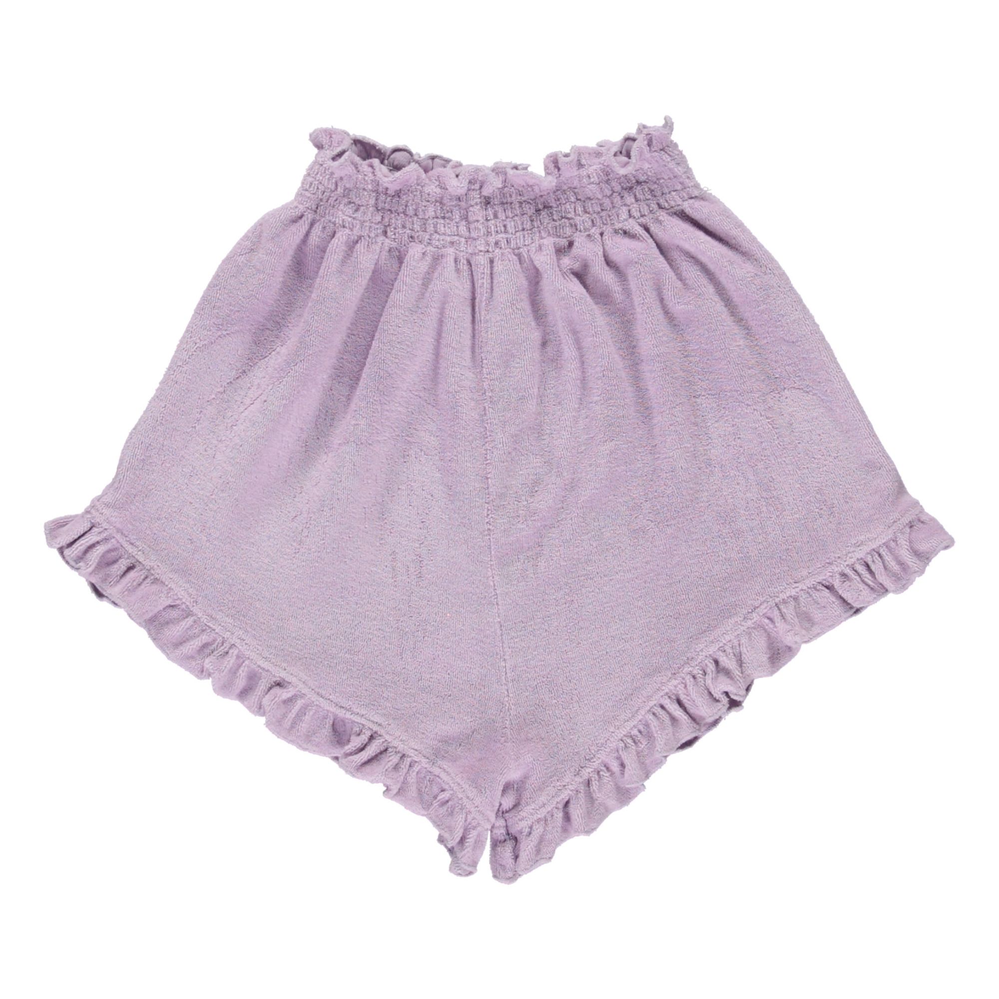 Organic Cotton Terry Cloth Shorts Mauve- Product image n°0