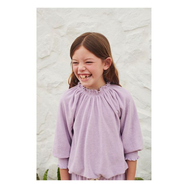 Organic Cotton Terry Cloth Blouse | Mauve