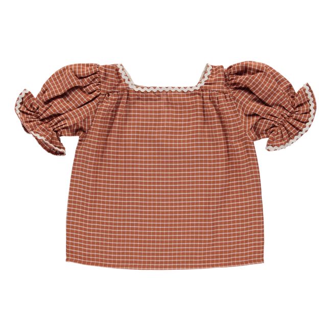 Estella Organic Cotton Blouse | Terracotta