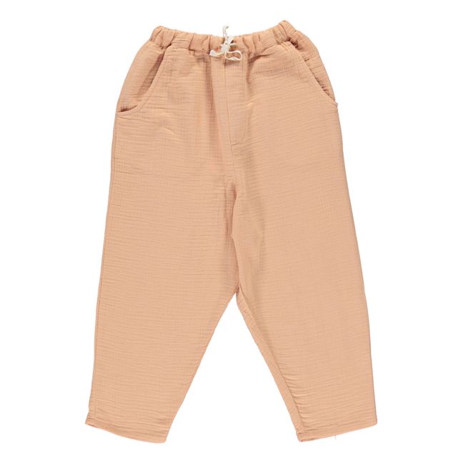 Levi Organic Cotton Muslin Trousers | Apricot