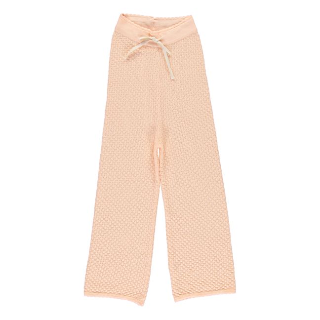 Pantalon Crochet Coton Bio | Rose pâle