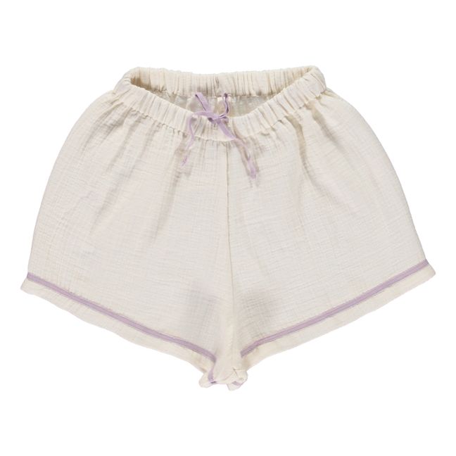 Peppa Organic Cotton Muslin Pyjamas | Ecru