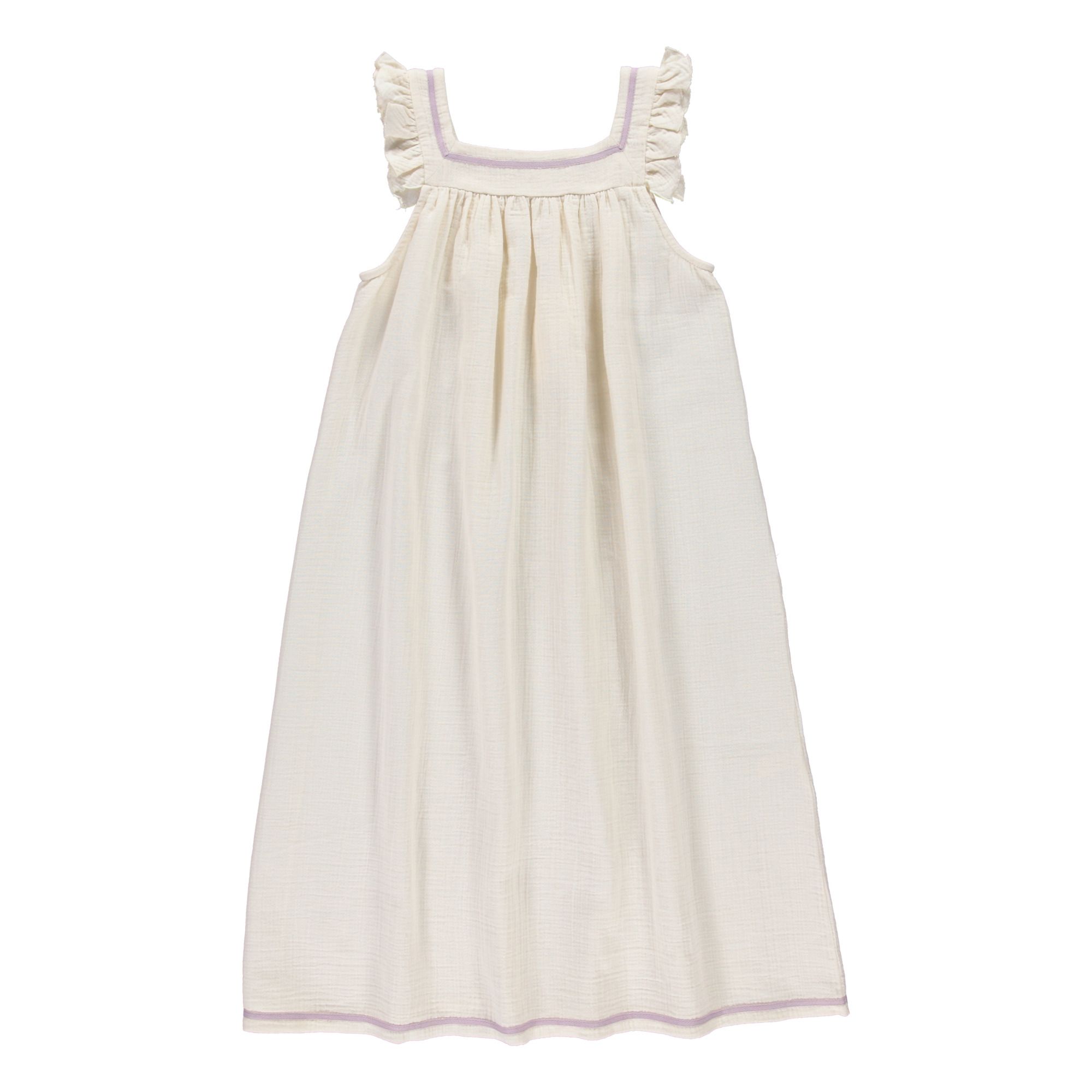 Organic Cotton Muslin Nightgown Ecru Liilu Fashion Children Smallable