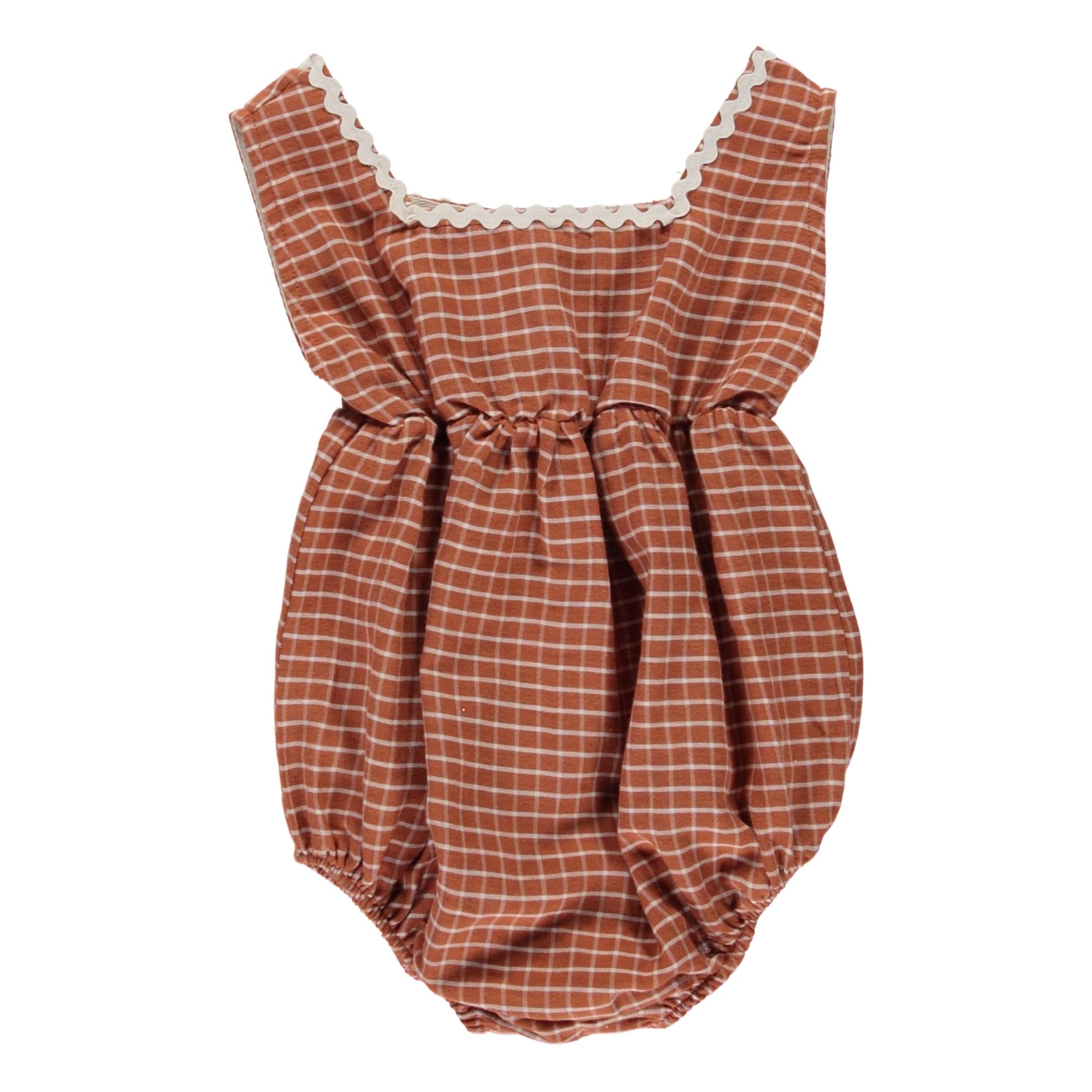 Liilu - Barboteuse Coton Bio Chiara - Fille - Rouille