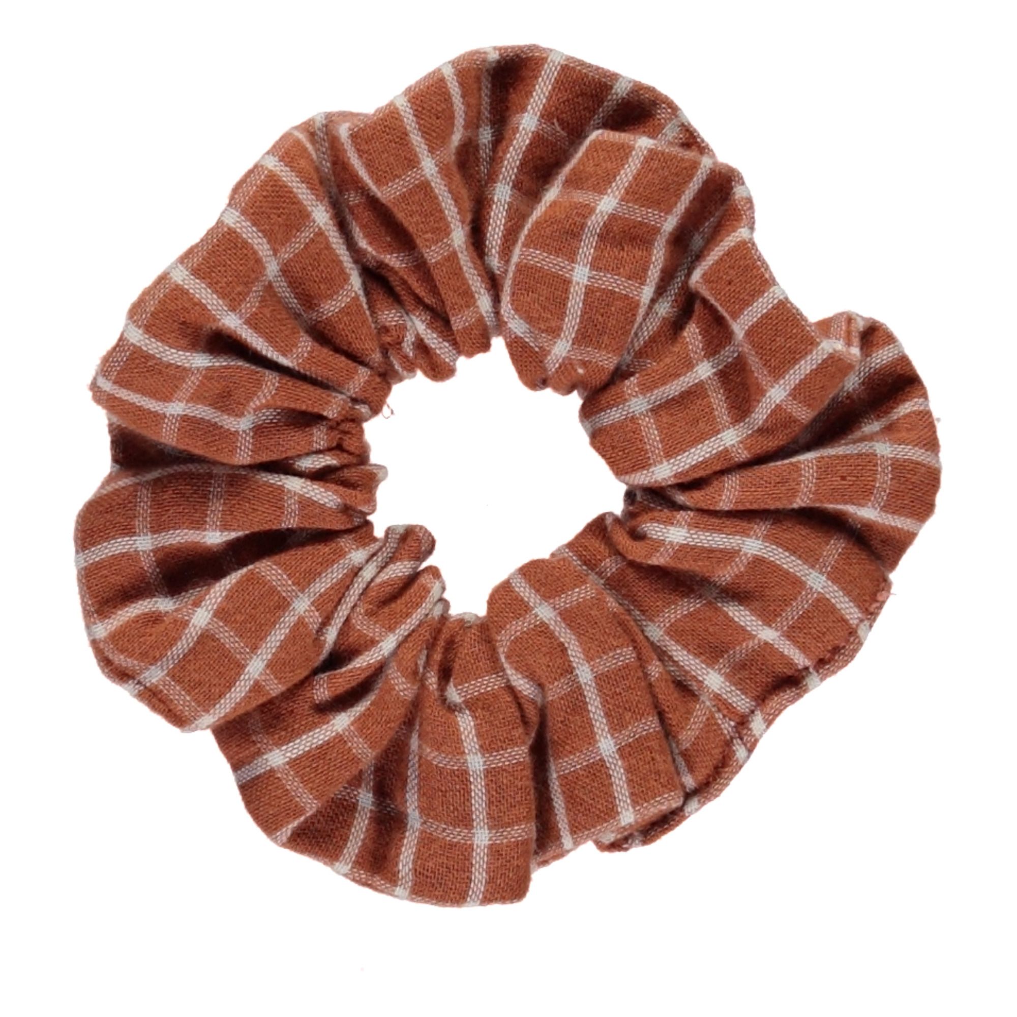 Liilu - Chouchou Coton Bio Carreaux - Fille - Rouille