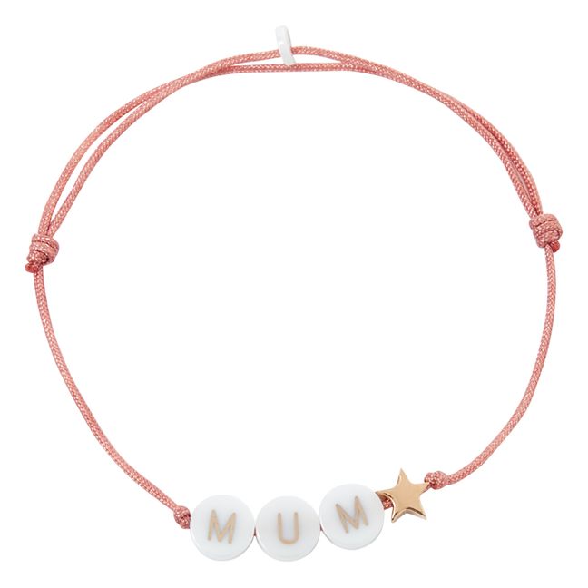 Bracelet Mum Perles Céramique Bbuble x Smallable | Bois de Rose/Givré