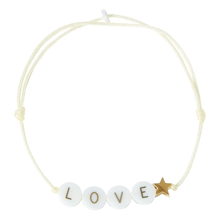 Love Ceramic Bead Bracelet - Bbuble x Smallable | Vanille- Produktbild Nr. 0