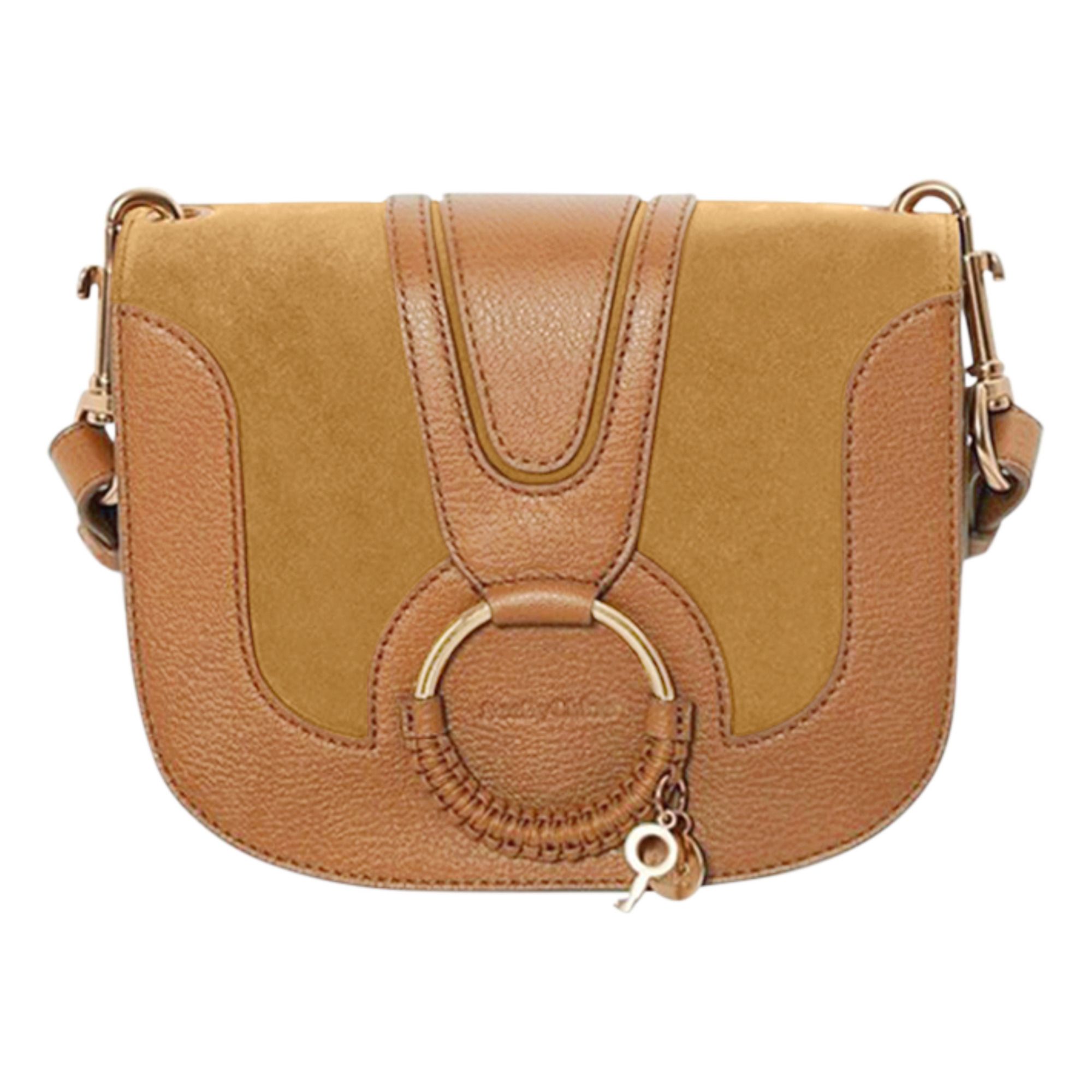 See by Chloé - Sac Hana Bi-matière - Femme - Caramel