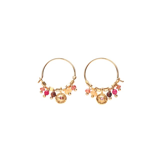Suzie Hoop Earrings Pink