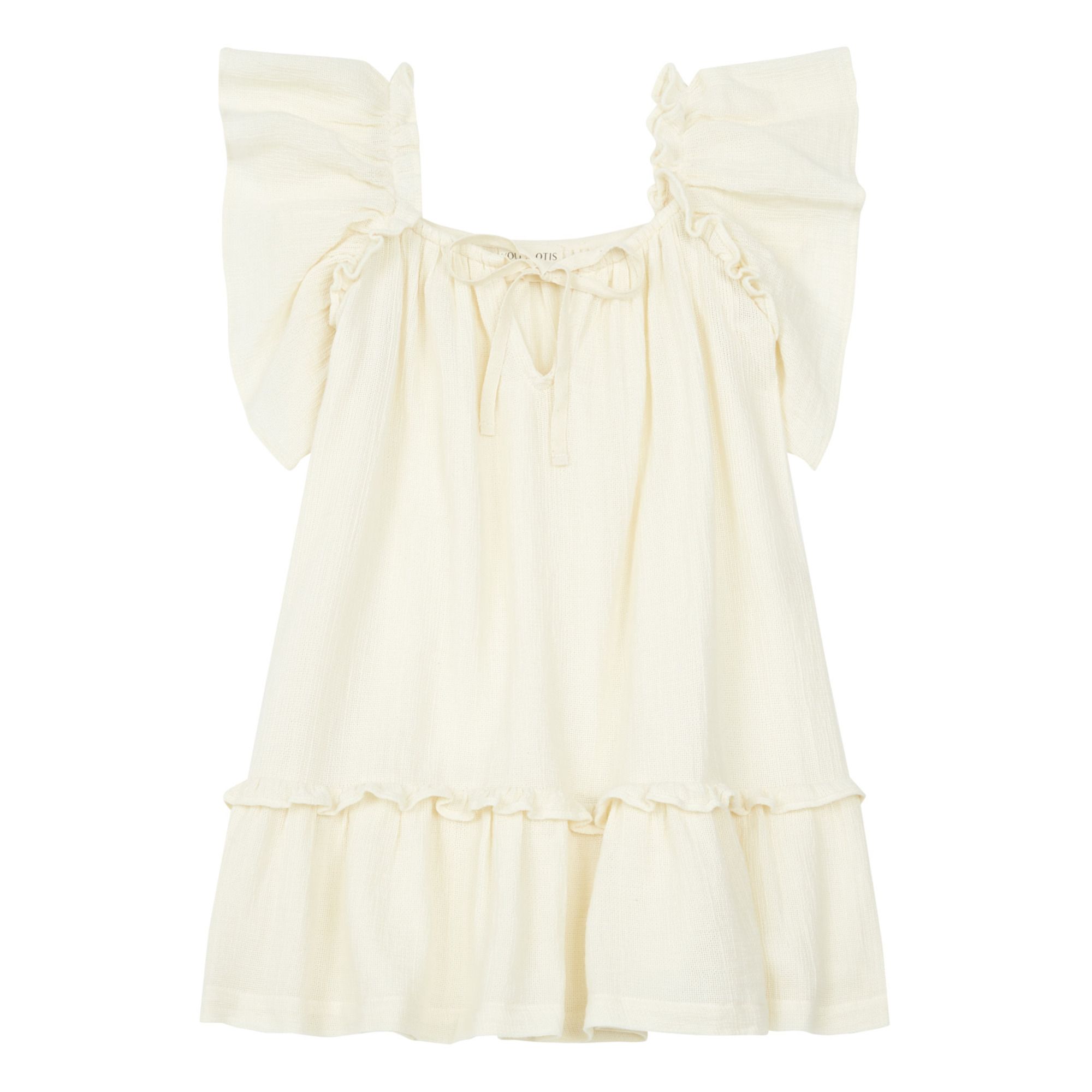 Yoli & Otis - Robe Coton Bio Emel - Fille - Ecru