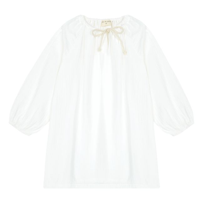 Julide Organic Cotton Muslin Dress White