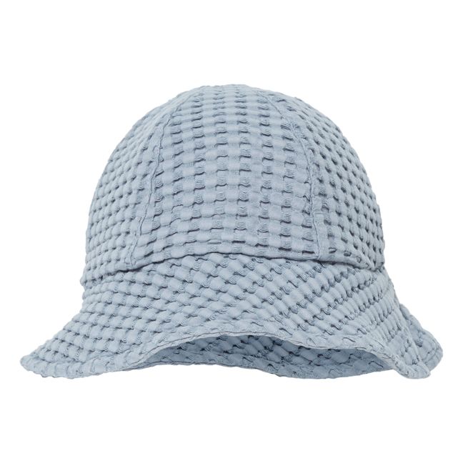 Heves Organic Cotton Waffle Hat | Grey blue