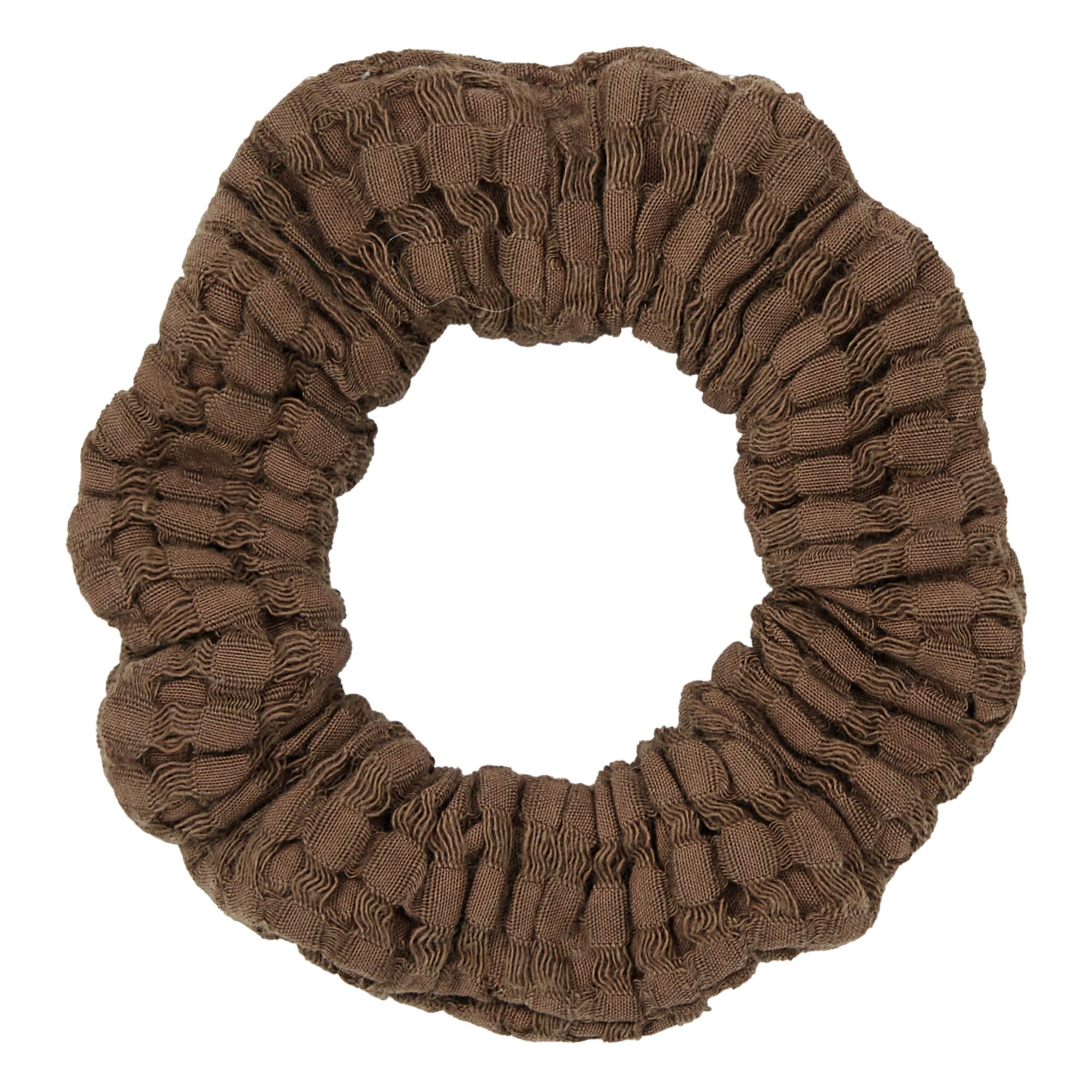 Yoli & Otis - Chouchou Coton Bio Gaufré - Fille - Chocolat