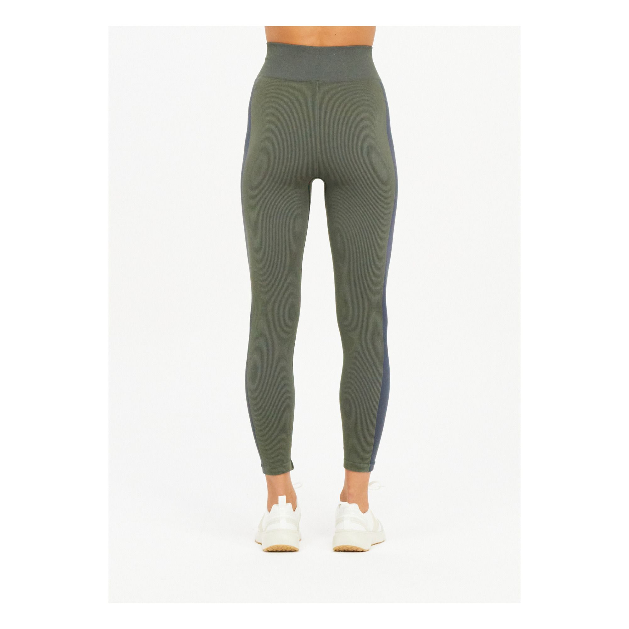 Circular Ribbed Leggings Verde militare The Upside Moda Adulto
