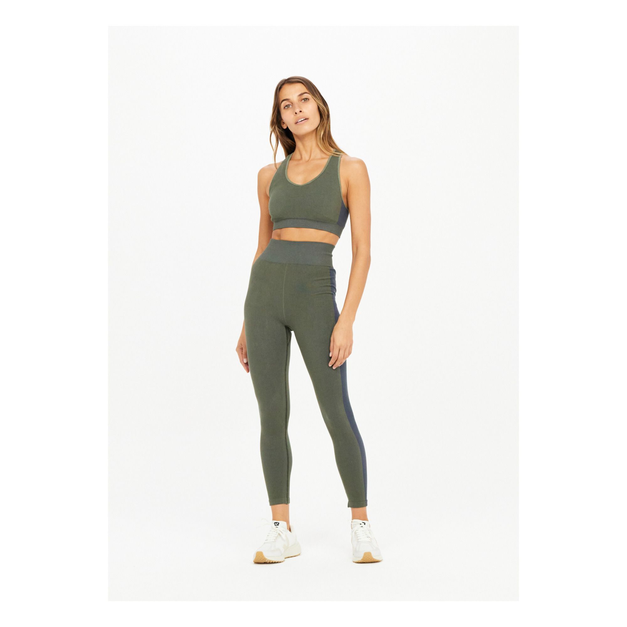 The Upside - Brassière Côtelée Circular Anna - Femme - Vert kaki