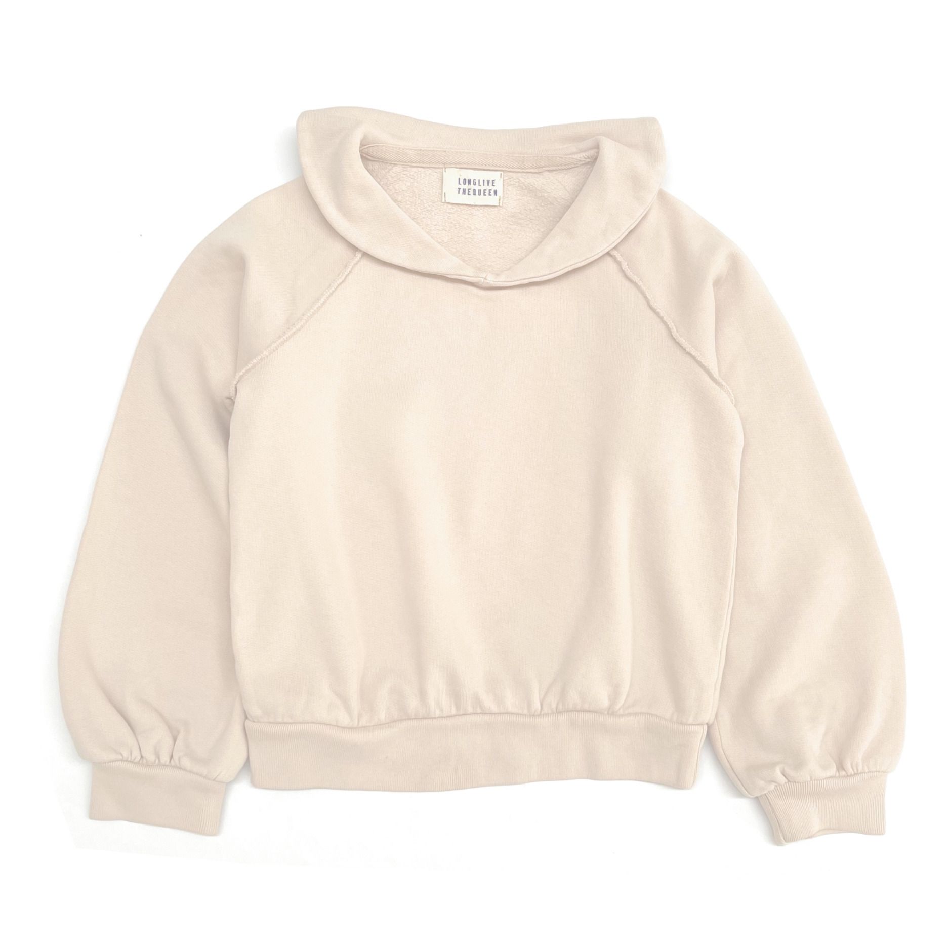Longlivethequeen - Sweat Uni Coton Bio - Fille - Blanc