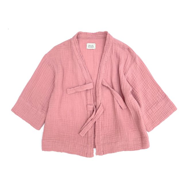 Cotton Muslin Kimono Jacket Pink