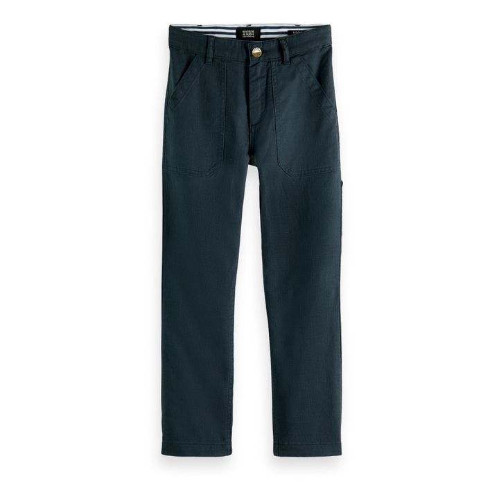 Pantaloni, in lino Blu marino- Immagine del prodotto n°0