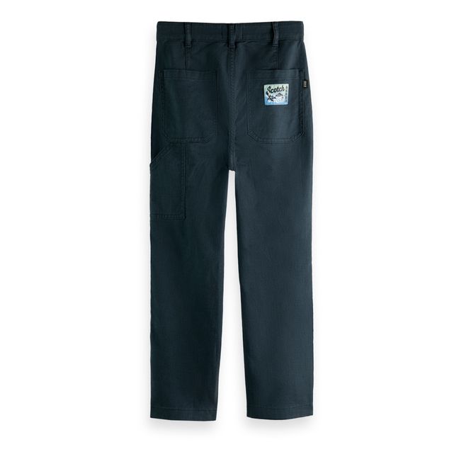 Pantalon Lin Bleu marine