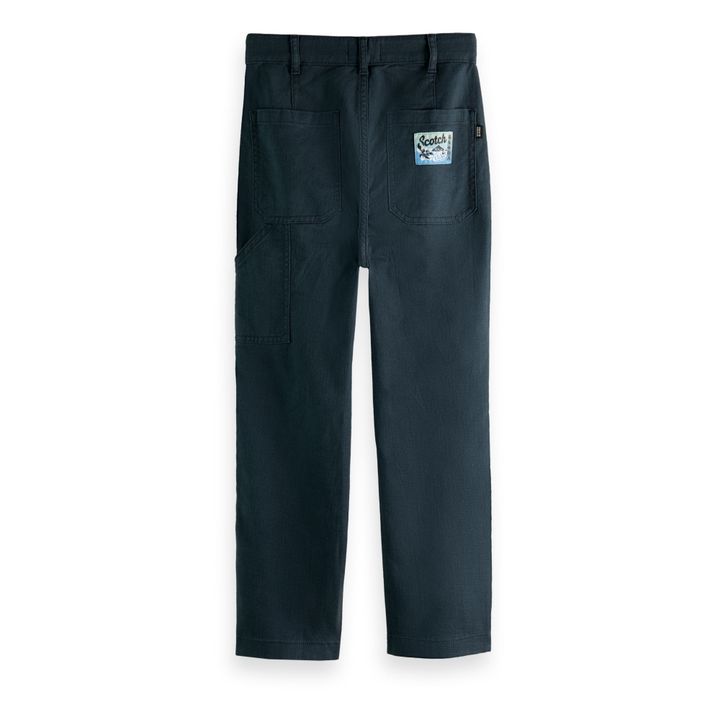 Pantaloni, in lino Blu marino- Immagine del prodotto n°2