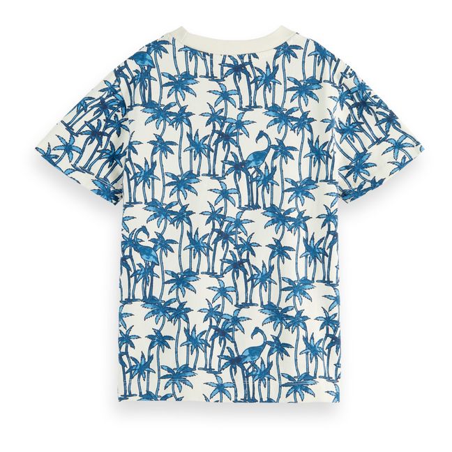 Allover Organic Cotton T-shirt Blue