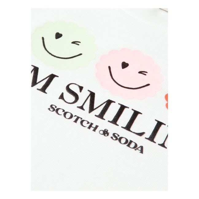 T-shirt Smiling Bio Blanc