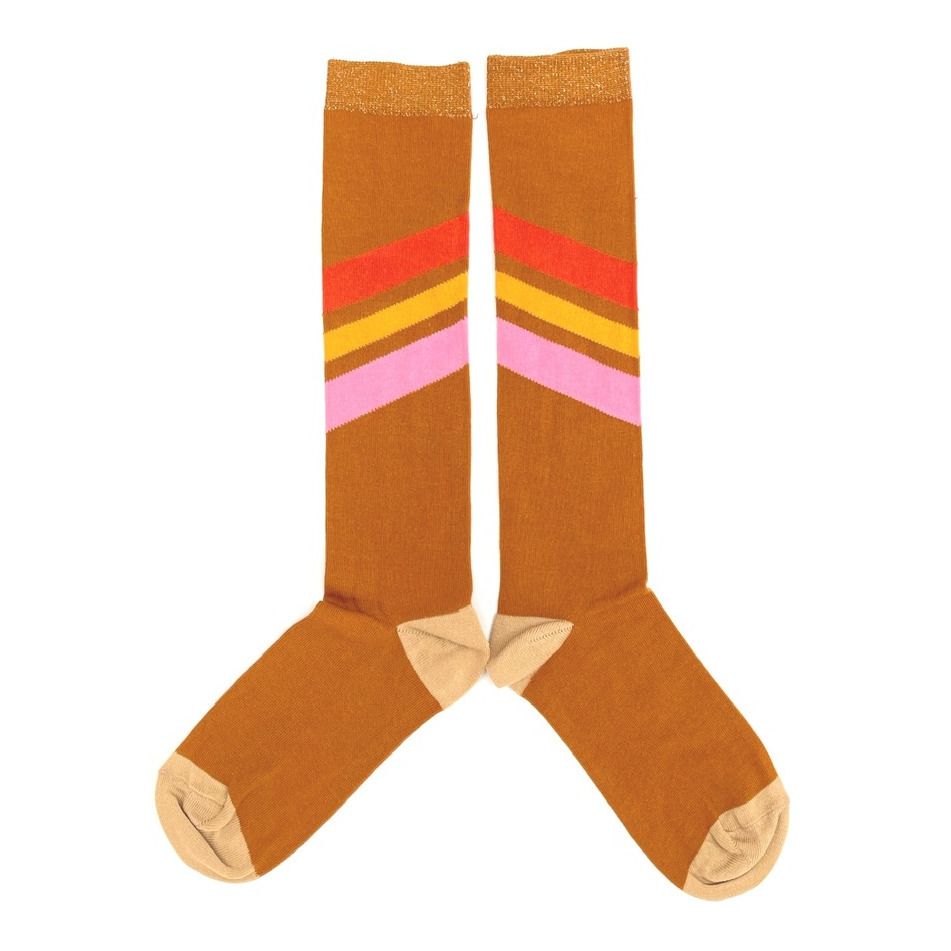 Longlivethequeen - Chaussettes Coton Bio - Fille - Camel
