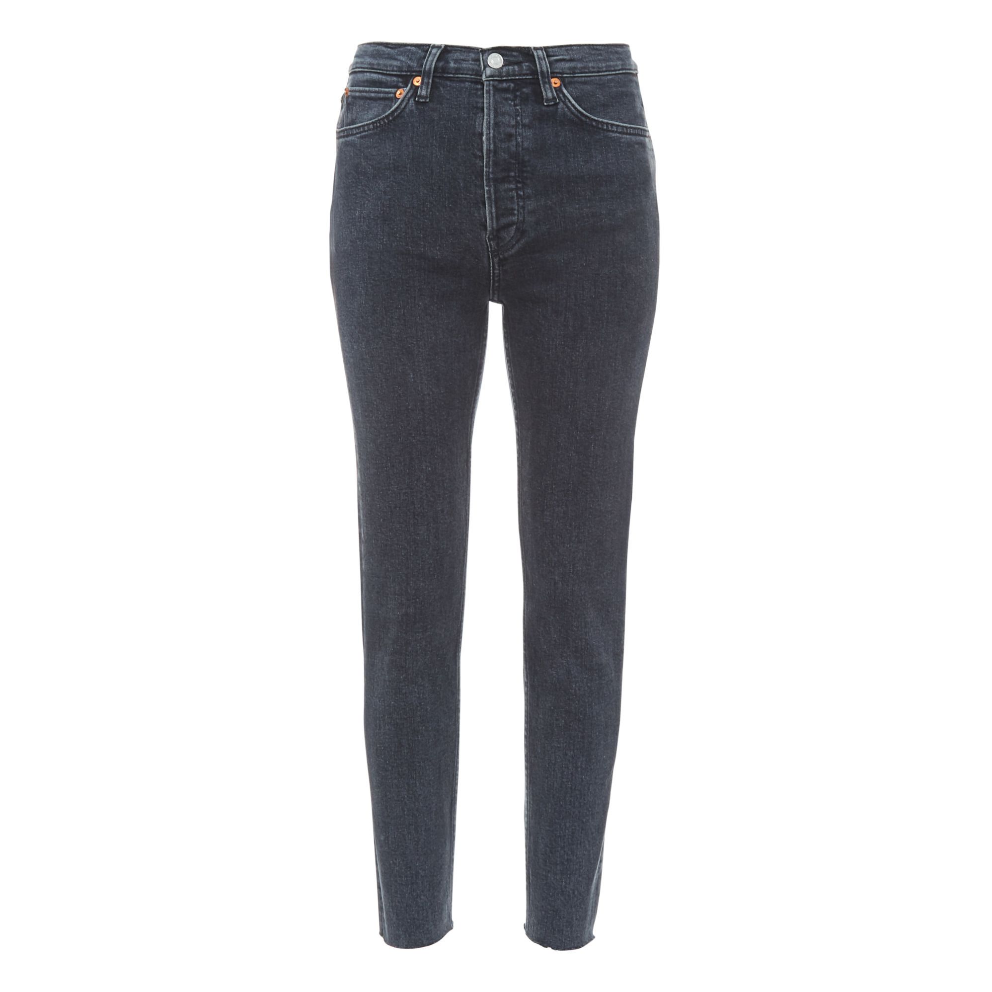 Re/Done - Jean 90's High Rise Ankle Crop - Femme - Stoned Noir