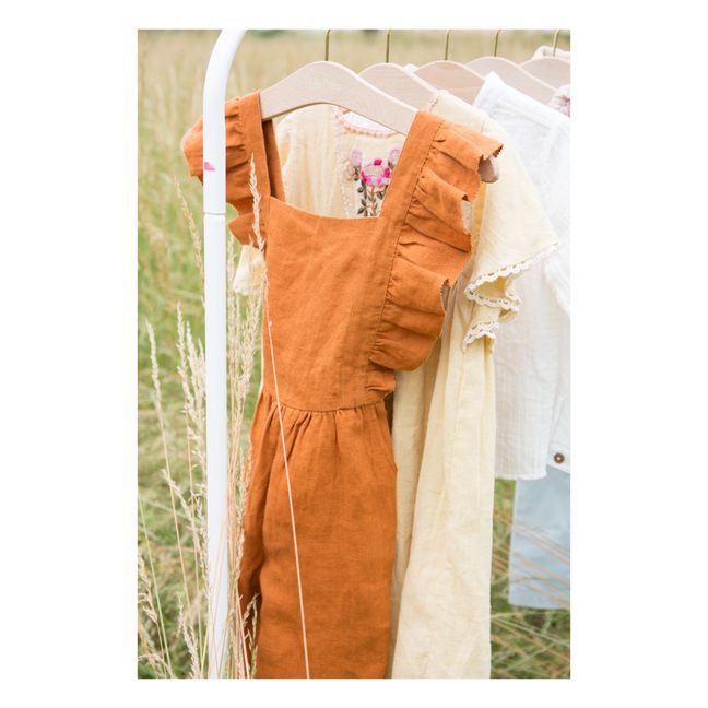 Amishi Linen Jumpsuit | Rust