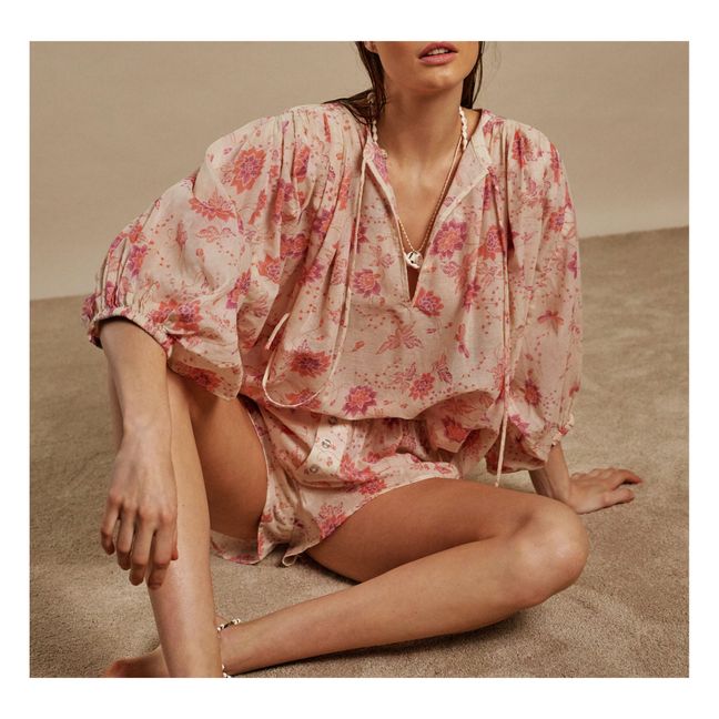 Haut de Pyjama Merci Coton Bio Beige rosé
