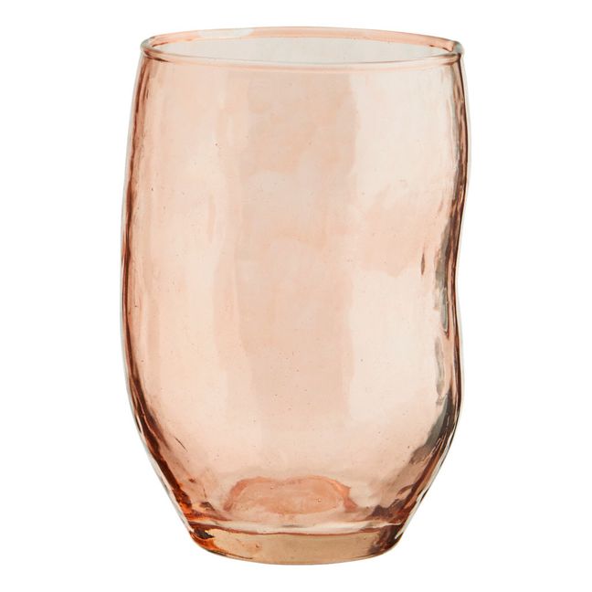 Bicchiere, in vetro martellato Ambra