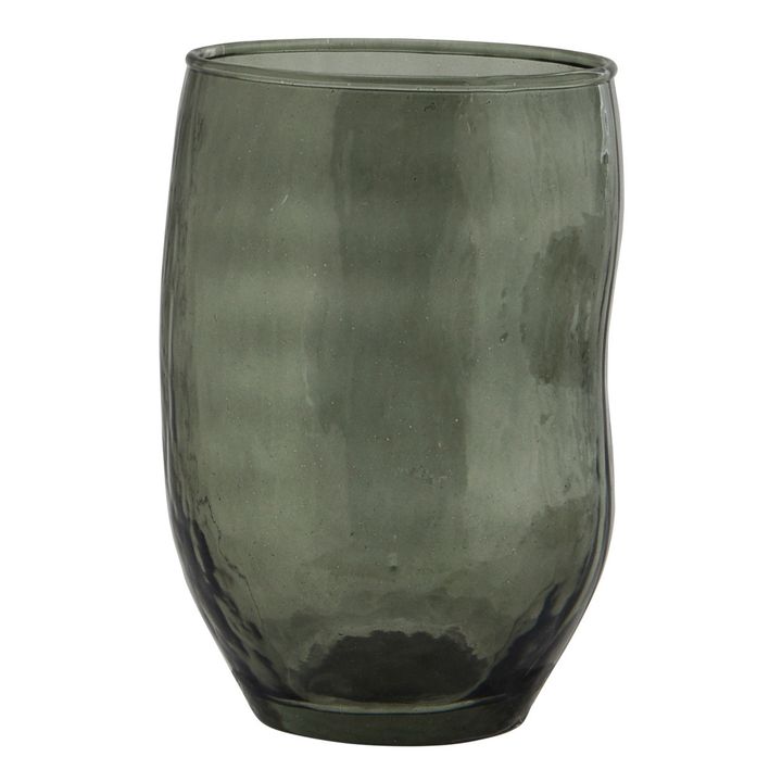 Bicchiere, in vetro martellato | Verde scuro- Immagine del prodotto n°0