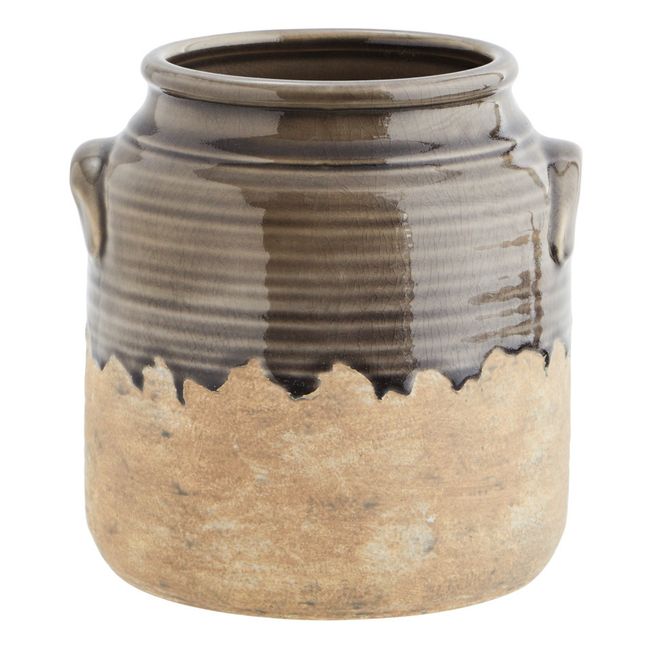 Stoneware Vase Grau