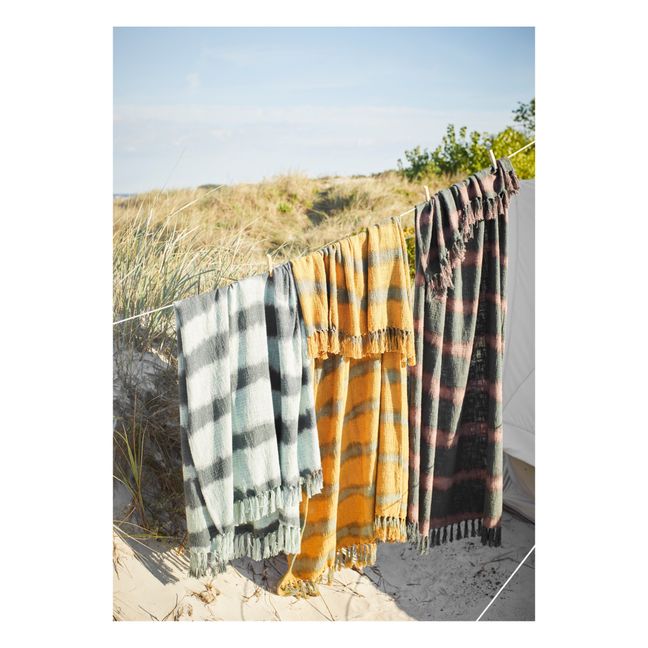 Tie-Dye Turkish Beach Towel Charcoal grey