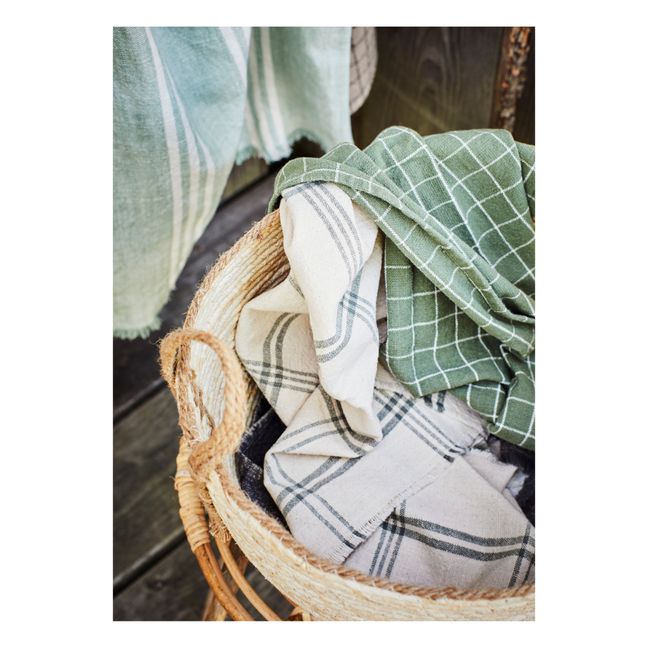 Checked Teatowels - Set of 3 Green