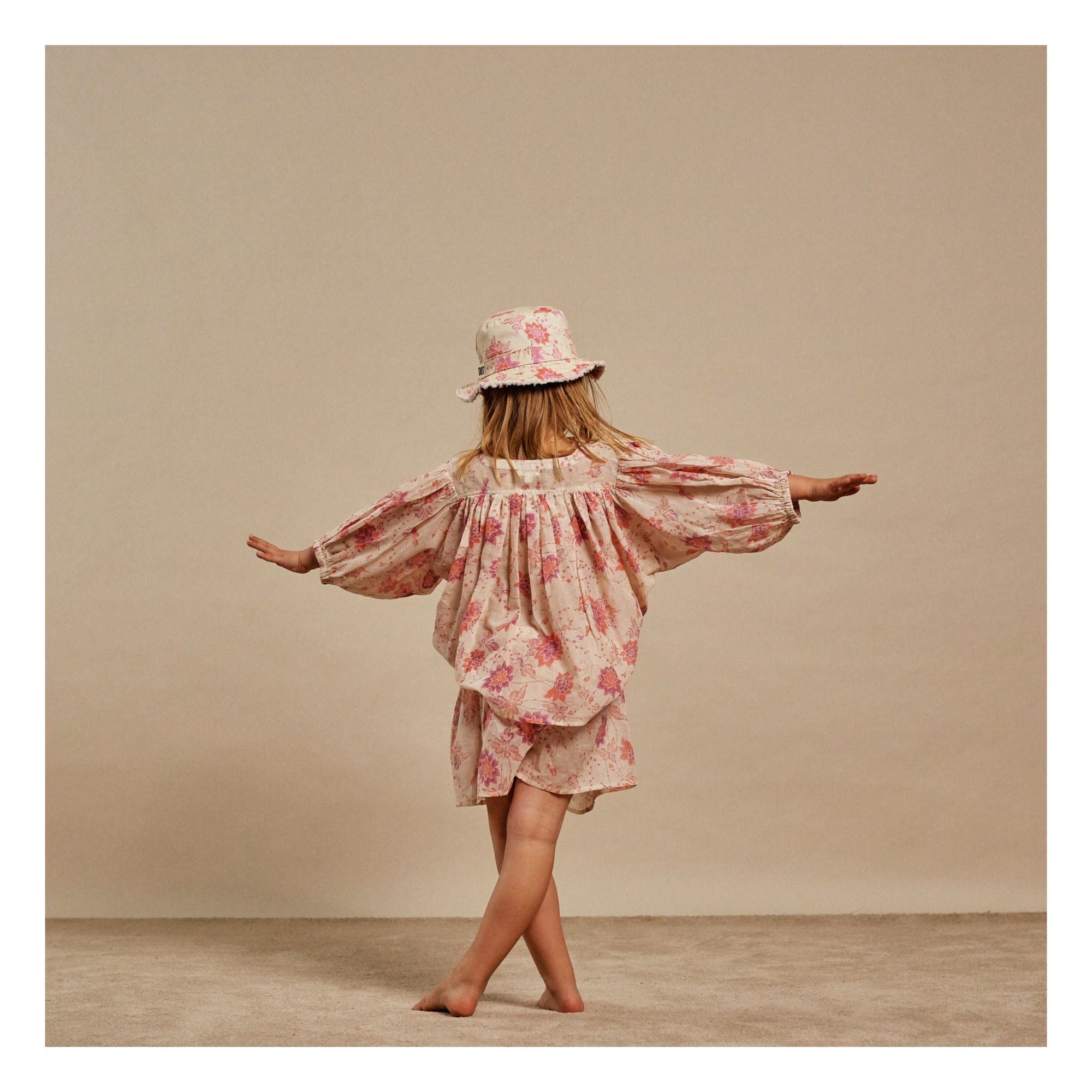 Merci Organic Cotton Blouse - Kids’ Collection - Beige pink- Product image n°1
