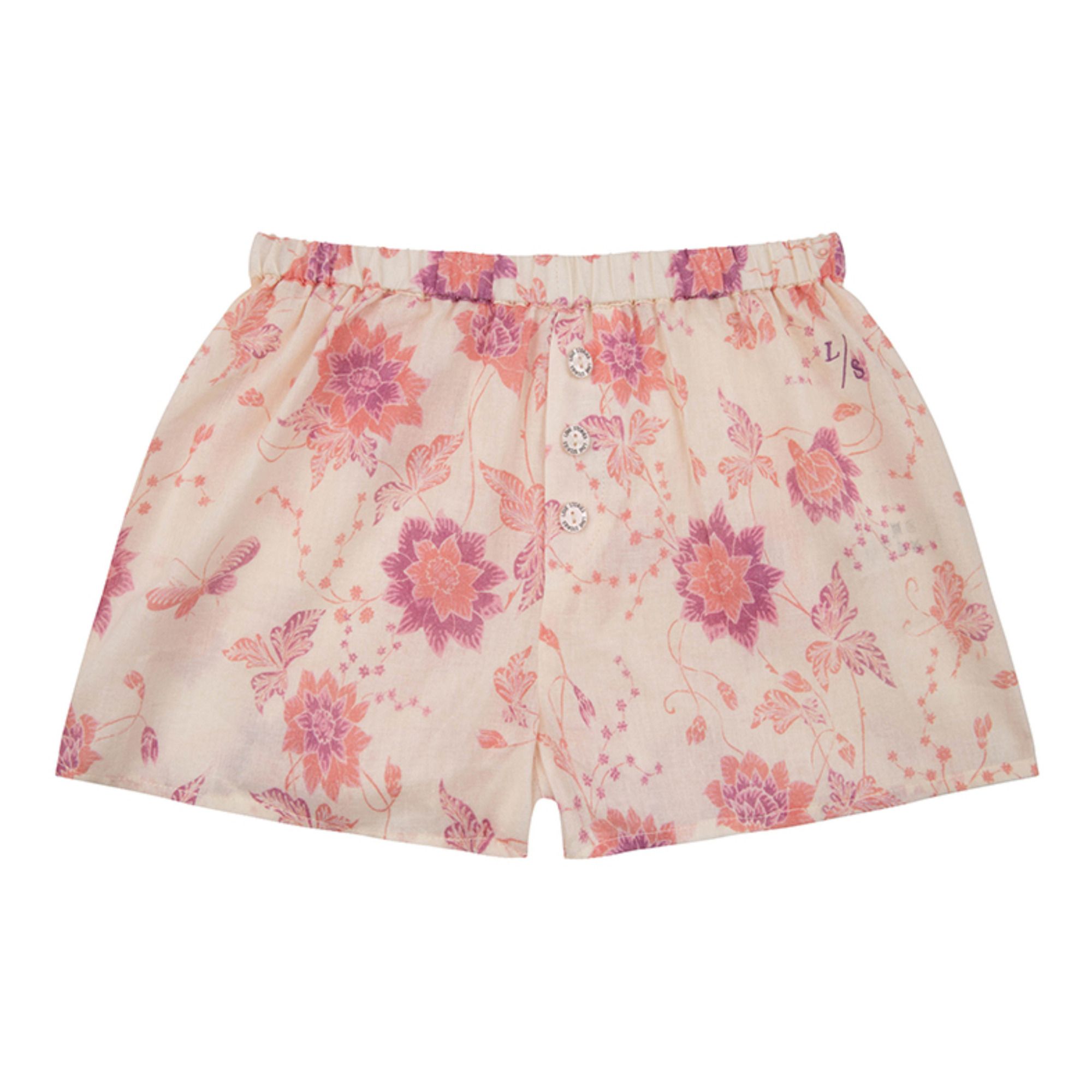 Sunday Organic Cotton Shorts - Kids’ Collection - Beige pink- Product image n°0