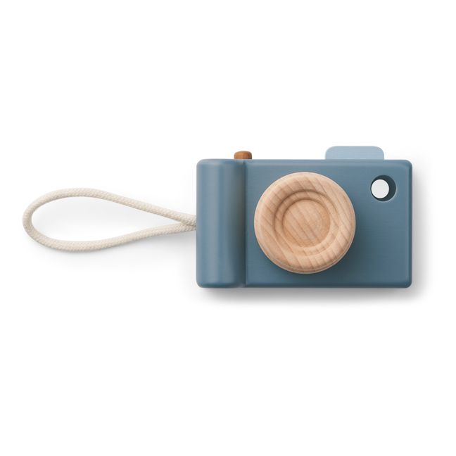 Appareil Photo Michael en bois | Bleu gris