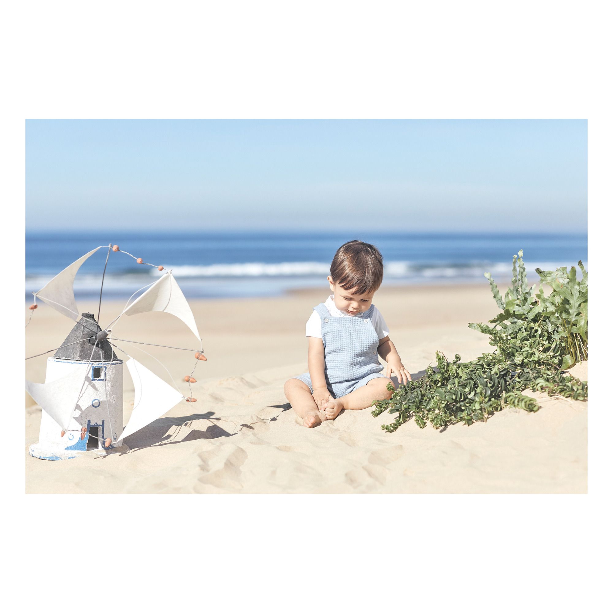 Tartine et Chocolat - Salopette Nid d'Abeille - Garçon - Bleu