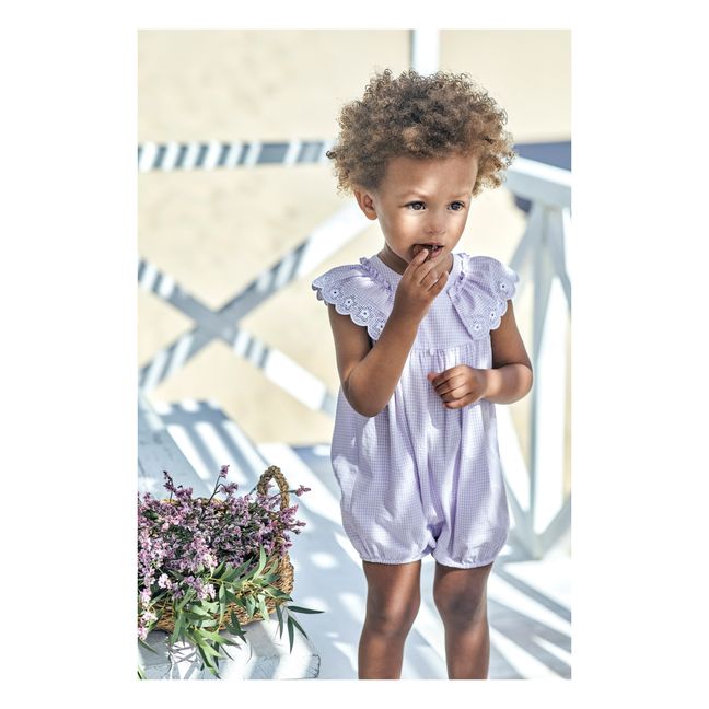 Barboteuse Vichy | Mauve
