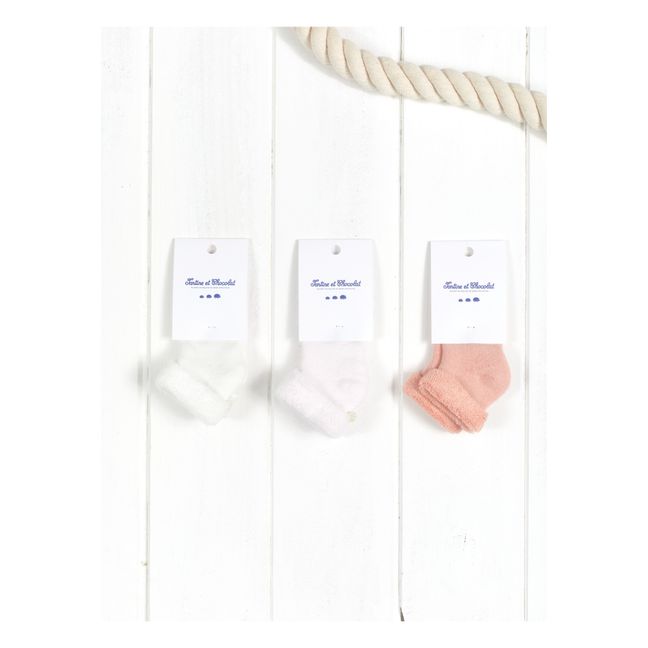 Set of 3 Ribbed Socks Pink