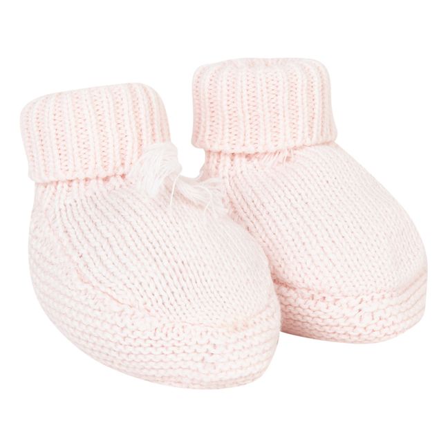Knitted Booties | Pale pink