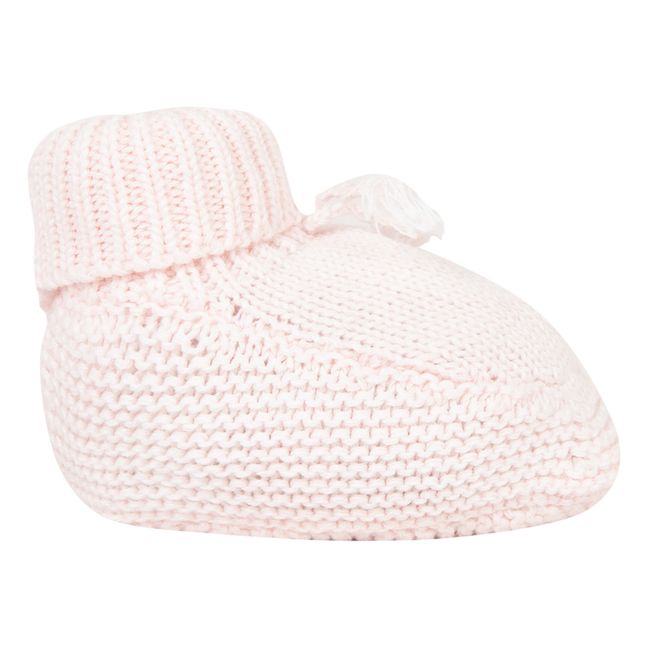 Knitted Booties | Pale pink
