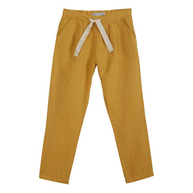 Pantalón de lino | Amarillo