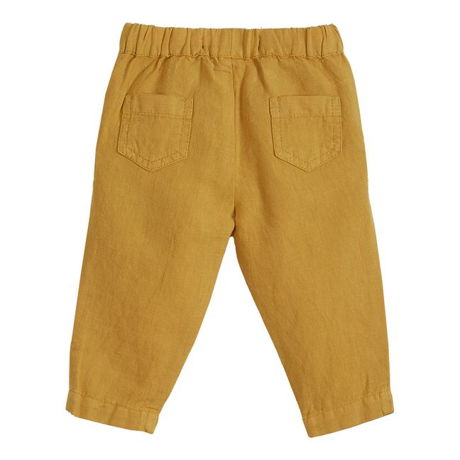 Pantalón de lino | Amarillo